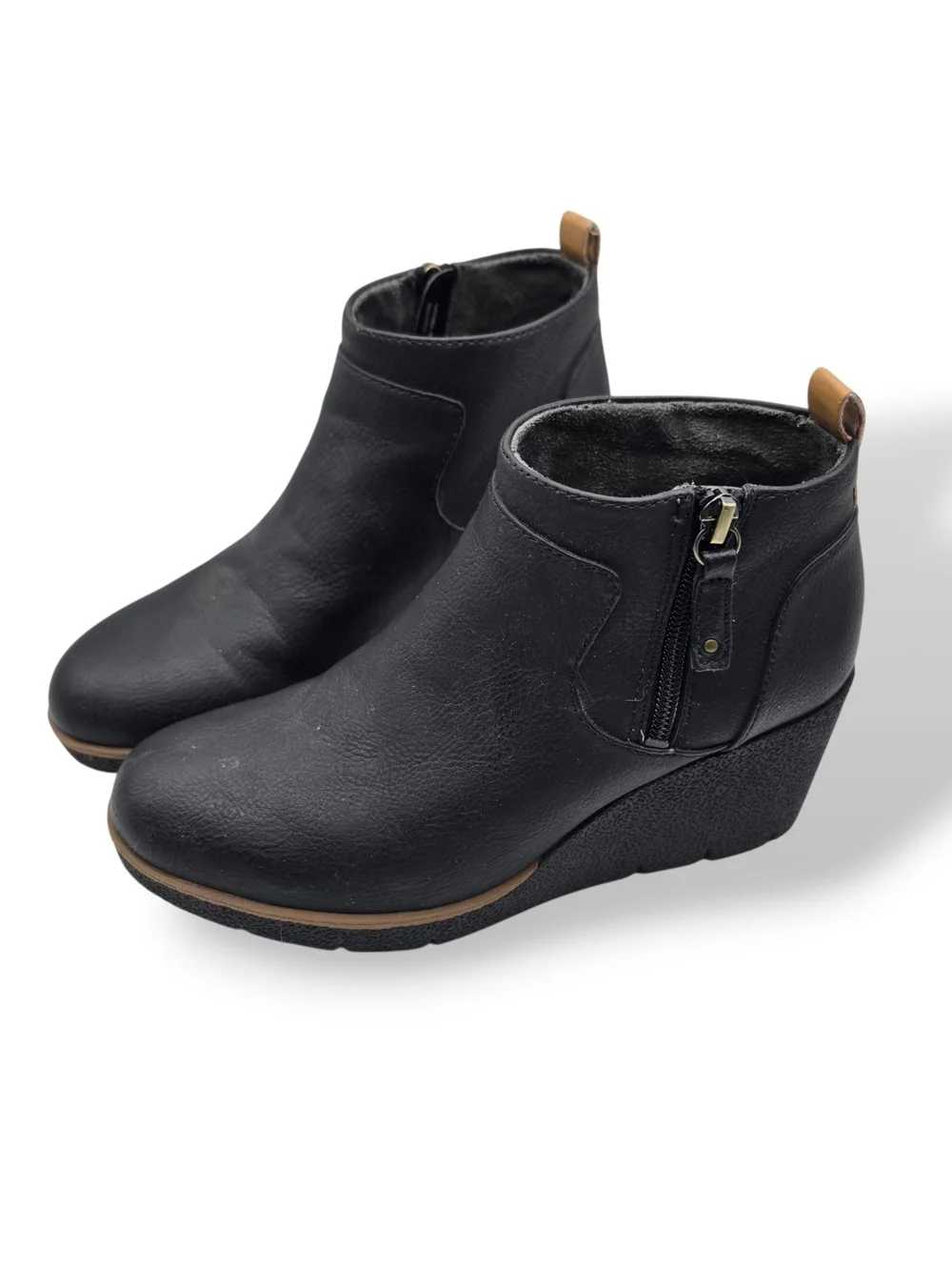 Dr. Scholl's Women's Bianca Black Wedge Ankle Booties, Womens 6